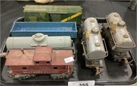 Lionel Tin Train Sunoco Cars & Freight Car.