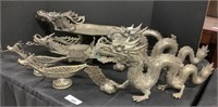 Bronze Dragon Sculptures.