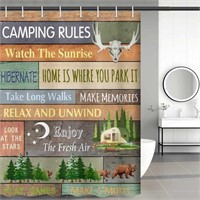 RV Shower Curtain with Trees