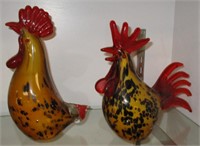 Rooster Art Glass