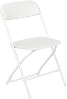 10 Pack Plastic Folding Chair - White