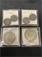 Liberty V & Buffalo Nickels, 2 40% Silver Clad