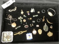 Vintage Watches, Pins, Pendants, Rings.