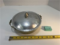 vtg Hammered Aluminum Pan with Lid
