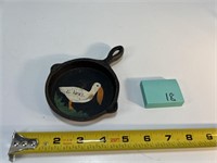 Cast Iron John Wright Painted Small Frying Pan