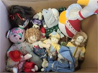 Box of Plush Stuffed Toys