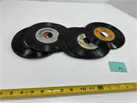 Stack of 45 RPM Records