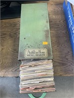 Vintage metal recipe box