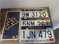 4 West Virginia license plates