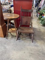 Antique ball and claw stand and rocker
