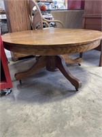 Antique oak round coffee table