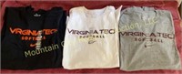 Three Nike Virginia Tech Softball Shirts