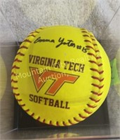 Autographed VT Softball - #15 - Emma Yates