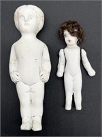 (2) Small Antique German Dolls 3” and 2.25” -