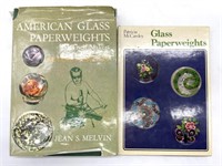 (2) Glass Paperweight Hardback Books : Patricia