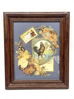 Pansies and Card, Framed 11” x 13”