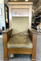 Wood Throne Style Chair (seat appears to need