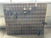 Vintage Metal Locking Mailboxes 55” x 15” x 49.5”