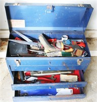 Metal Toolbox w/ Contests, Cutters, Plane