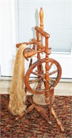 Miniature Wooden Spinning Wheel