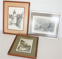 Grouping of 3 Numbered Prints