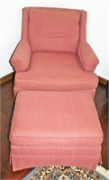 Van Guard Upholstered Chair & Ottaman