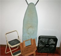 Cosco Step Stool, Window Box Fan, Ironing Board -