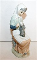 Laphin Girl w/ Rabbit Figurine 8"