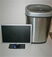 Dell Computer Monitor, Trash Can