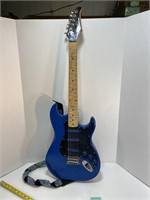 Blue Silvertone Electric Guitar