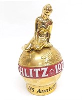 1974 Schlitz Anniversary Gold Color Decanter