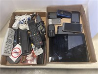 Cellphones, iPad, misc remotes, hot glue guns