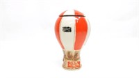1969 Red & White Hot Air Balloon Decanter St Louis