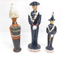 (3) Soldier Decanters