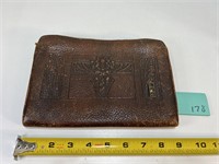 Vtg Monogram Leather Wallet