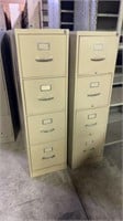 PAIR OF 4 DRAWER FILE CABINETS