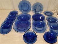 Modern tone blue dishes, plates, small plates,