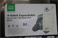 four sided expandable pet carrier