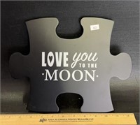 PUZZLE PIECE SIGN-LOVE YOU TO THE MOON