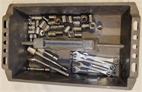 3/8" Ratchet, Sockets, & Wrenches in Tool Caddy