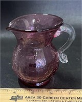 CRACKLE GLASS-SMALL PITCHER