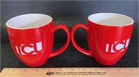 (2)COFFEE CUPS/MUGS-TCU