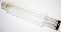 Glass Rolling Pin w/ Ribbed Ends 14"L