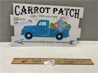 New Carrot Patch Wooden Sign