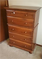 WOODEN CHEST OF DRAWERS WITH 5 DRAWERS