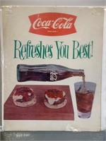 Vintage 1960's Coca Cola Advertising Sign