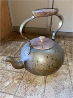 COPPER COLORED TEA POT MARKED PORTUGAL ON BOTTOM