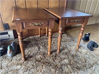 (PAIR) WOODEN END TABLES