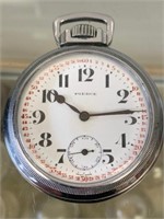 Vintage Pierce 17 Jewel Pocket Watch
