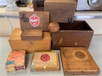 Vintage Wooden Boxes, Cigar Boxes as seen